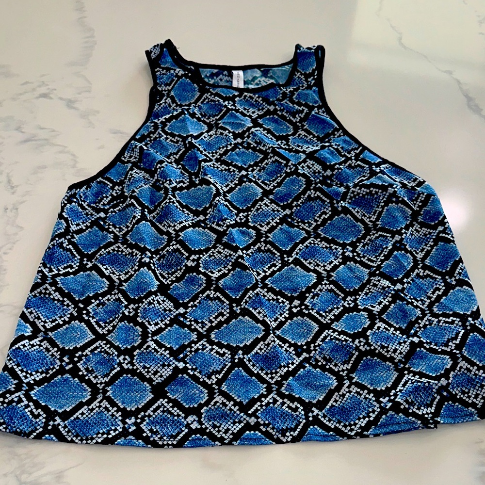 BEC & BRIDGE SIZE S 4~AUSTRALIA BRAND FLOWY SNAKE PATTERN TANK TOP BLOUSE SHIRT~